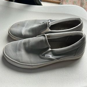 Gray slip on Vans